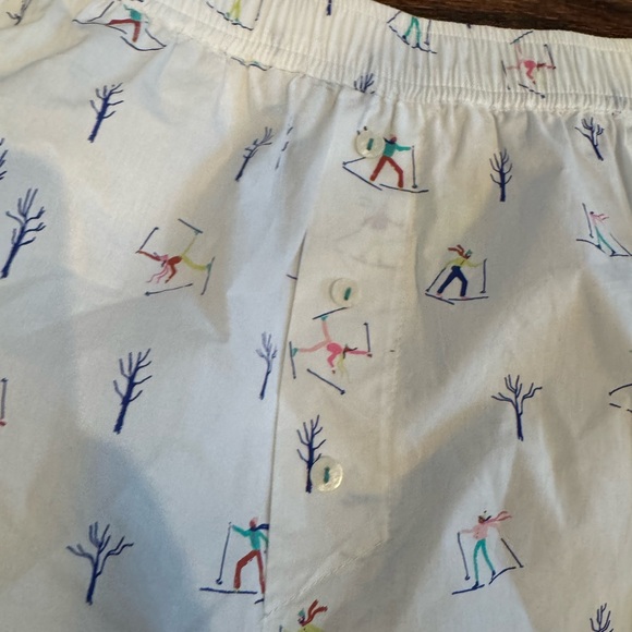 NWOT The Wren Boxer Shorts by Anthropologie in Emily Isabella Skier Print - Picture 4 of 8